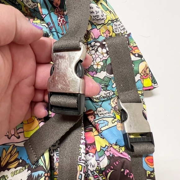 LeSportSac Vintage 90s Y2K RARE Amy Davis Hawaii Island Print Nylon Backpack main image 16